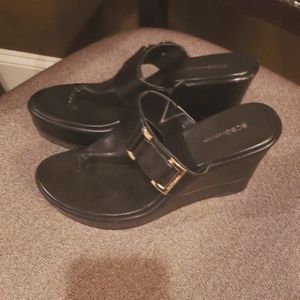 Black Wedges BCBG